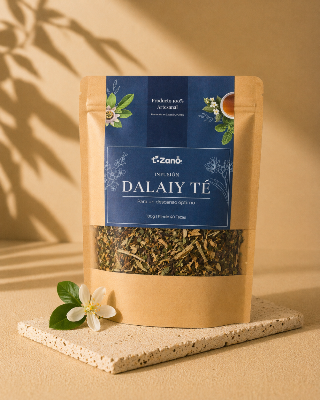 Paquete de té con mezclas herbales que ayudan a dormir mejor